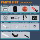 Indoor Mini Basketball Hoop for Boys Kids Aged 5 6 7 8 9 10 11 12+, Over The Door Basketball Hoops with LED Lighting, Electronic Scoreboard, and 4 Balls, Sport Toys Birthday Gift