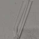 YOGURTCK 4pcs Reusable Clear Glass Drinking Straws, 7.88" x 8MM, Bent Glass Drinking Straws, with 1 Cleaning Brushes, Perfect for Smoothies, Milkshake, Frozen Drinks, Tea, Juice, Coffee