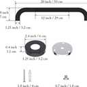 20 Inch Anti Slip Shower Grab Bar Oil Rubbed Black 1.25" Diameter,Munzong 2 Pack Bathroom Grab Bar, Knurled Bathroom Balance Bar,Safety Hand Rail Support Handicap Elderly Senior Assist Bath Handle
