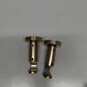 Ivilon Ceiling or Wall Mount Curtain Rod Brackets Holders for Curtain Rods of 7/8 and 1 Inch Diameter. Set of 2. Color Warm Gold
