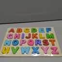 Attmu Alphabet Puzzles Wooden Puzzles for Toddlers Toy, Shape ABC Puzzle Alphabet Learning Toys Preschool Educational Toys Gift for Girls Boys (Multicolor)