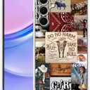 Western Cow Case for Samsung Galaxy A15,Cowboy Cowgirl Cattle Collage Phone Case,Soft TPU Bumper Case for Galaxy A15 5G,6.5"