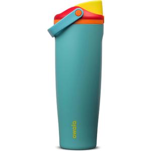 Owala FreeSip Sway Insulated Stainless Steel Water Bottle with Two-Way Spout, Built-In Straw and Bucket Handle, Made for Travel, School, and Sports, 40oz, BPA Free, Leak Proof, Summer Sweetness
