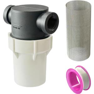 Water Pump Filter 3/4'' Interface Equipped with 40 Mesh and 80 Mesh Stainless Steel Filters Used for Filtering Impurities, Suitable For Water Pumps, Pressure Cleaners, RVs, Ships, and Gardens