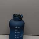 AQUAFIT 1 Gallon Water Bottle with Time Marker - Straw & Chug Lid - BPA Free Gym Water Bottle with Straw - Big Gallon Jug (Nebula, 128 oz - 2in1 Lid)