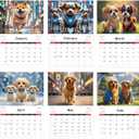 2026 Calendar Table Calendar,11.2" x 8.3",Cool Cat and Dog Calendar (Tech Dog)