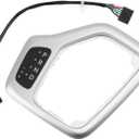Upgrade Transmission Shifter Bezel with Harness Kit, 601-402 Silver, Compatible With 2014-2018 Jeep Cherokee, Replaces# 5YD27XSAAA 68413957AA