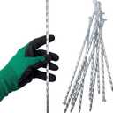 Artificial Turf Stakes Galvanized Spiral Landscape Spikes 12IN Weed Barrier Fabric Stakes for Paver Edging, Gardening Lawn Edging, Carpentry and More (10 PC)