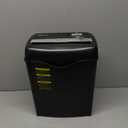 Amazon Basics 6 Sheet Cross Cut Paper and Credit Card Home Office Shredder with 3.8 Gallon Bin, Black