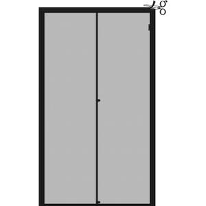 Yotache Adjustable Screen Doors with Magnets Fit Doors Size Width 36"-40" Height 81"-83", Strengthened Fiberglass Net with Full Frame Hook&Loop Strip, Black