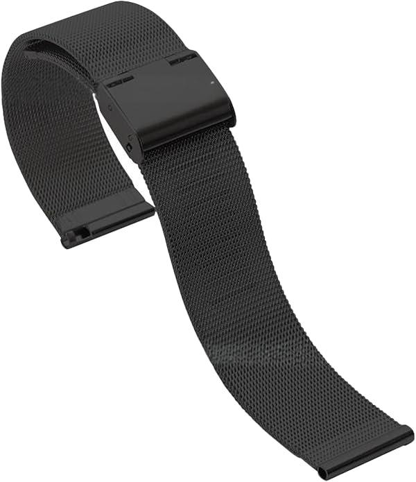 XIDESSEN 20mm Metal Band Compatible with Amazfit Active 2/Active 3/3 Premium/Active,Stainless Steel Mesh Watch Straps for Amazfit Bip U Pro/Bip 3 Men Women