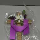 Dingion Easter Wreaths for Front Door Decor Easter Cross Wreath Christian Hanging Signs for Spring Home Farmhouse Porch Hanger Wall Indoor Outdoor Decoration