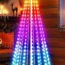 Tujoe out of 6 Pack 4 FT Christmas LED Cone Tree Lights  Color Changing with Timer Foldable Lighted Trees Waterproof Outdoor String Lights Holiday for Christmas New Year Xmas Decorations