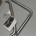 Brushed Nickel Angled Grab Bar 16 Inch, Zepolu Stainless Steel L-Shaped Safety Grab Rail, Bathroom Mobility Aid Handrail, Wall Mounted Balance Support Assist Shower Handle for Senior Elderly Handicap (16x16 inch, Brushed Nickel)