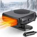Portable 12V Car Heater & Defroster, 200W Fast Heating & Cooling Fan,Plug In Car Heater for Windshield Defogger with 360 Car Heaters for Vehicle,Car,RV,SUV