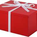 UoeRing 1Pcs Red Extra Large gift box with lids 16.5138 Inches gift boxes for presents,Birthday Box (include Ribbon, Paper Shred Filler Gift Card & Envelopes)