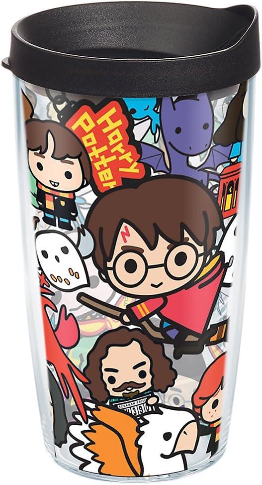 Tervis Harry Potter - Group Charms Tumbler with Wrap and Black Lid 16oz, Clear (Multicolor/Assorted)