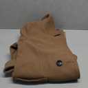 Chouyatou Women Elegant Notched Collar Double Breasted Wool Blend Overcoat (Medium, Khaki)