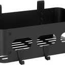 Storage Bin for Traeger Grills,Side Basket,Torage Container Suitable for Traeger Ironwood 650 885,Pro Series 22 34,Pro D2 575 780,Z-Grills,Pit Boss,Traeger Grill Accessories Storage Shelf with 3 hooks