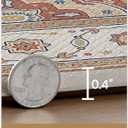 Color&Geometry Kitchen Floor Mat 24x87 Vintage Anti Fatigue, Oatmeal