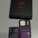 Vinich for iPhone 17 Pro Wallet Case with Card Holder, RFID Blocking Credit Slots Kickstand Shockproof Phone Cover Fit for iPhone 17 Pro 6.3" Purple