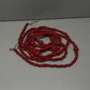 12 Feet Christmas Wooden Beads Garland Round Craft Farmhouse Vintage Wood Bead Garlands for Xmas Decoration Supplies(Dark Red)