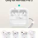 ESR for AirPods Pro 3 Case (2025), Compatible with AirPods Pro 3 (USB-C Cable), MagSafe Ready, Magnetic Lid Lock, Full Drop Protection Cover with Lanyard, White