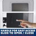 12" RV Screen Door Slider Panel and Handle/Stop for RV, Trailer, Camper, Motor Home, Cargo Trailer - OEM Replacement (Black)