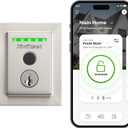 Kwikset Halo Touch Fingerprint Wi-Fi Smart Lock, Keyless Entry Door Low Profile Deadbolt, Geofence Auto-Unlock, Grade AAA Certified, No Hub Easy Install 