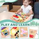 Hoarosall 23 in 1 Busy Board Montessori Toys for Toddler and 1-3 Year Old Boys and Girls, 30 Cm X 30 Cm X 3 Cm