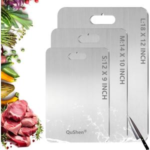 Titanium Cutting Board, 100% Pure Titanium Cutting Boards for Kitchen, Double Sided Food-Grade Chopping Board - Dishwasher Safe Easy to Clean (12"L x 9"W)