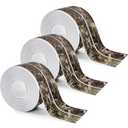 3 Rolls 10.5 Feet Caulk Tape Toilet Caulking Strip Self Adhesive Bathroom Sealing Peel and Stick Caulk Strip for Bathtub, 1.5 Inches (Brown Marble)