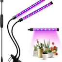 40W Grow Light LED Plant Grow Lights Full Spectrum for Indoor Plants, Auto ON Off with 3/9/12H Timer, 9 Dimmable Lightness Clip-On Desk Grow Lamp Bulbs