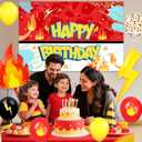 Birthday Party Decorations for Boys,Happy Birthday Banner,Foil Balloons,Tablecloth,Party Supplies For Girls (Yellow cartoon)