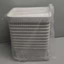 10 Pack Plastic Storage Bins with Lids, Stackable Plastic Storage Baskets for Shelves Organizing with Handles, Organizer Bins with Labels for Room, Craft, Containers for Pantry Organizers and Storage