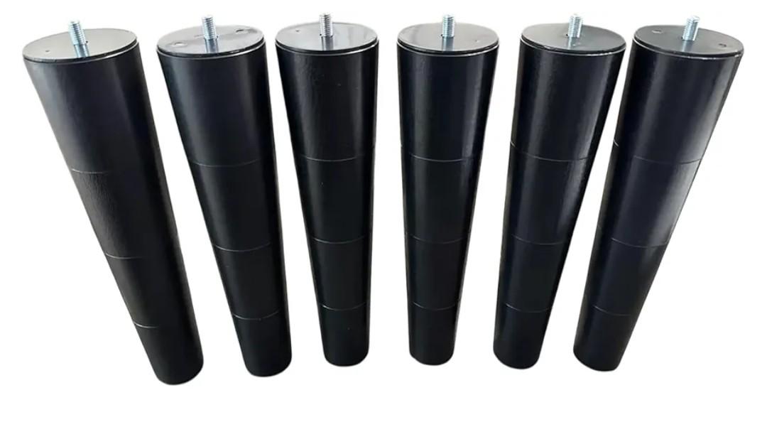 12 inch Tempurpedic Tapered Adjustable Base Legs Set of 6, M8 Threading.