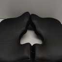 Dual-Piece Donut Pillow for Tailbone Pain, 100% Memory Foam Thick Bed Sore Cushion, T-Shaped Pressure Relief Pillows for Coccyx & Butt (Black)