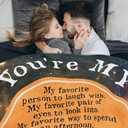 GEEMBI Christmas Anniversary Wedding Gifts for Couple - Vinyl Records Fleece Throw Blanket 60 in - Christmas Birthday Gifts for Women Men, Couple Gifts for Him Her Girlfriend Boyfriend Husband Wife (Multicolor - My Favorite)