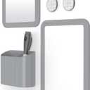 U Brands Locker Accessories Kit, Back to School Essentials, Grey, 6-Piece, Includes Whiteboard, Mirror and Organizing Supplies