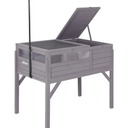 Aivituvin Tortoise Habitat Turtle Enclosure, Wooden Tortoise House Reptile Cage for Small Animals Indoor-Outdoor, Adjustable Lamp Holder Included