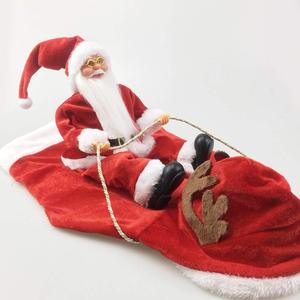Pet Dog Christmas Costume Santa Claus Riding Pet Cosplay Costumes Funny Christmas Pet Clothes for Christmas Party Pet Cat Dog Apparel Accessories (L)