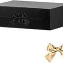Extra Large Black Gift Box 19x16x6 Inches, Huge Gift Box with Ribbon Lid Magnetic Closure, Groomsman Proposal Box, Gift Boxes for Wedding Dress (Glossy Black) (19x16x6 Inch (Pack of 1))