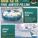 Angooni 12′ Heavy-Duty Green Round Pool Pillow for Winter, 0.4mm PVC