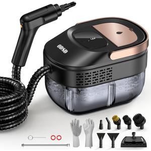 ODSD Steam Cleaner for Home & Car, 3-Level Adjustable Steamer for Cleaning, 15s Heat-Up & 1.6L Large Tank, Handheld Steam Cleaner for Car Detailing, Home, Tile, Grout, Furniture with 15pcs Accessories
