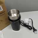 Spice Grinder Electric, Electric Coffee Bean Grinder for Kitchen, Stainless Steel Removable Chamber, Up to 12 Cups, Easy for Coffee Beans,Spices,Herb,flaxseed and Nuts, Silver