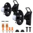 2 Pack Shipping Container Wheels 5x4.5 Lug, May Moves 6200 pounds 20ft-45ft Container, Shipping Container Wheels kit, with Ratchet Strap Tie Down J Hook, Quick disassembly Black (5)