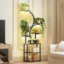 Plant Stand Indoor with Grow Lights, 9-Tier 67.5'' Tall Plant Shelf, Display Plant Stand for Indoor Plants, for Living Room, Patio, Bedroom, Black PT01BB