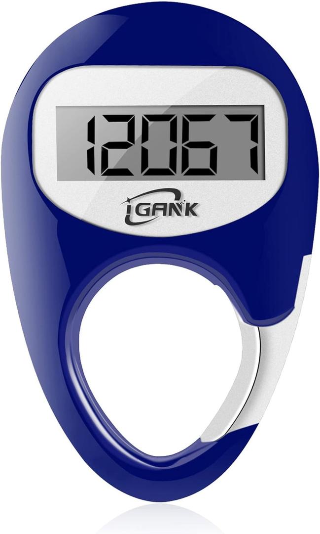 Simple Walking Pedometer 3D Step Counter for Men Women Kids (Blue)