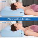 AM AEROMAX 32" King Size Contour Memory Foam Pillow, Cervical Pillow for Neck Pain Relief, Neck Orthopedic Sleeping Pillows for Side, Back and Stomach Sleepers