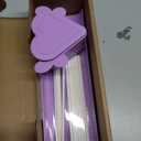 Heart Cake Pop Mold Set with 9 Inch Tray and Sticks, Circle Cake Pop Cutter and Pusher, Baking Molds Kit for Parties, Wedding,Home Desserts Making-Purple